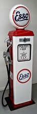 NEW REPLICA ESSO GAS PUMP - ANTIQUE OIL  REPRODUCTION (WHITE & RED) - FREE SHIP*