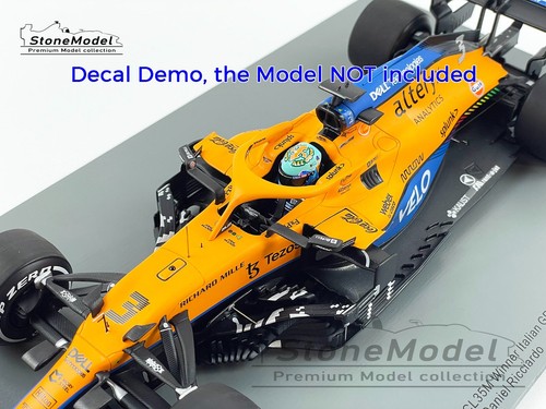 Decal for 1:18 Mclaren F1 MCL35M Italy 2021 Norris Ricciardo MINICHAMPS & Spark - Picture 12 of 12