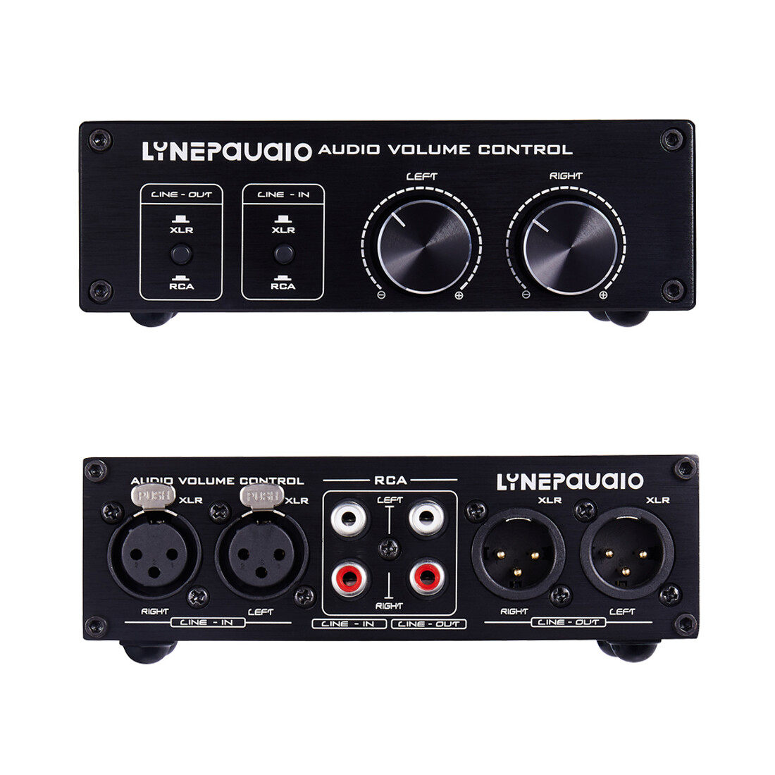 Caja Conmutadora De Audio Analógico XLR/RCA 2 Entradas 2 Salidas - Preamplificador Pasivo Con Control De Volumen