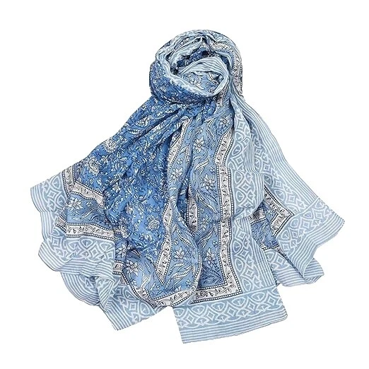 Cotton Beaded Solid Scarves & Wraps for Women