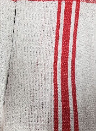 Juego de 2 paños de té jacquard de algodón de cocina iguales (18"x28") manzanas en rojo, sujetador - Imagen 8 de 9