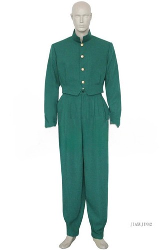 Anime YuYu Hakusho Yuusuke Urameshi Cosplay Costume Green Outfits Uniform Cloth - Picture 1 of 3
