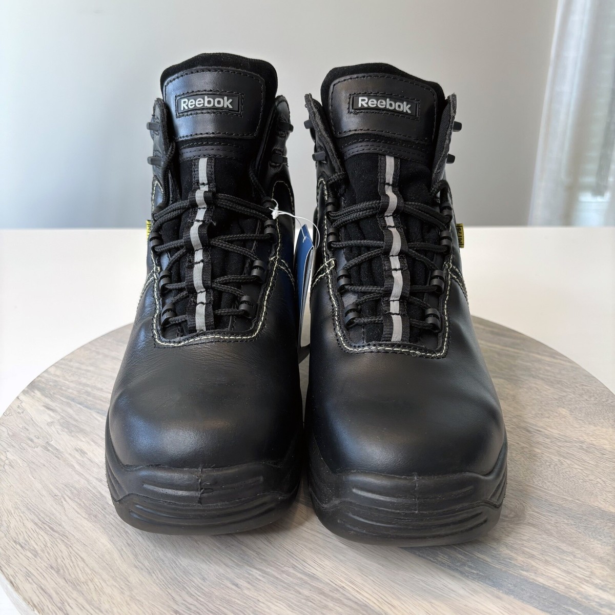 New‎ Reebok Unisex Black Leather Work Boots Trainex Size Men\'s 8.5 Wmn\'s 10.5 New Reebok Unisex Black Leather Work Boots Trainex Size  main image 4