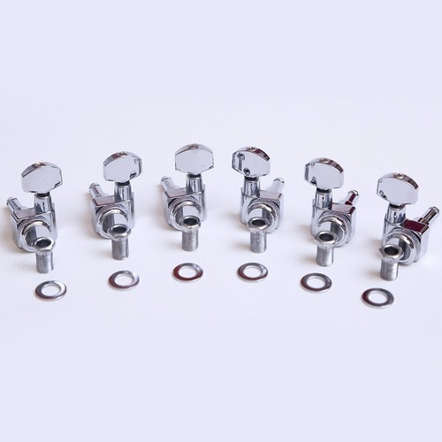 Guitar Machine Heads No Screws Locking Tuning Key Pegs Tuners Gear Ratio 18:1 - Picture 2 of 15