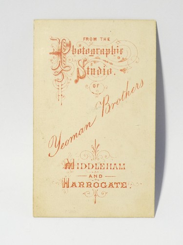 c1890 Sepia CDV Foto Säugling Junge & 2 Frauen Yeoman Brüder Middleham