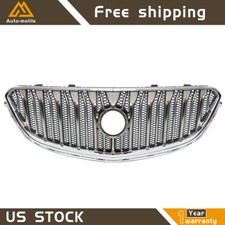 Front Upper Bumper Grill Grille Chrome Black Plastic For Buick Enclave 2013-2017