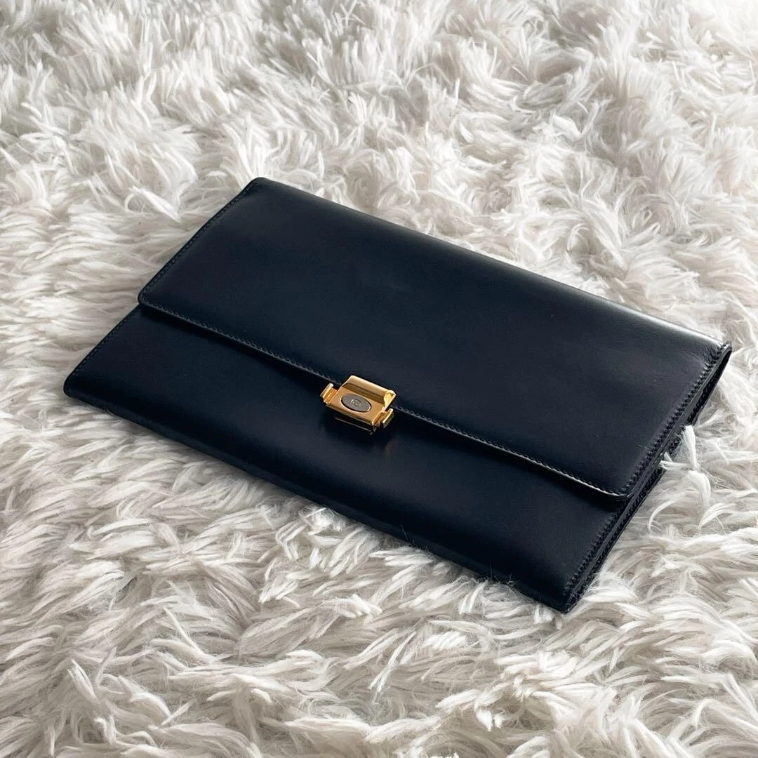 Étui de voyage Gucci deuxième sac pochette portefeuille motif GG noir bon état
