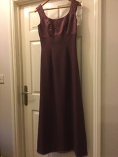 EVENING DRESS size 10/12, deep purple colour, lined & long length