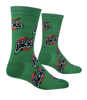 Odd Sox Apple Jacks Cereal Socks Adult Teen Men Women Novelty Crazy Socks