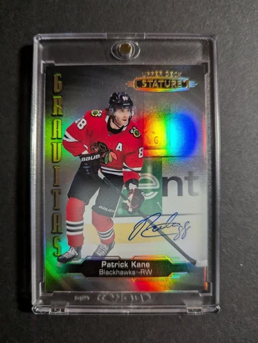 2020-21 UD Stature Patrick Kane Gravitas Autograph Chicago Blackhawks