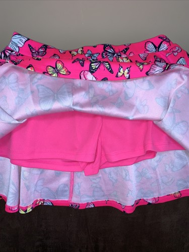 JUSTICE SKORT PINK BUTTERFLY SIZE 16 FLOWY SUPER CUTE!! - Picture 2 of 3