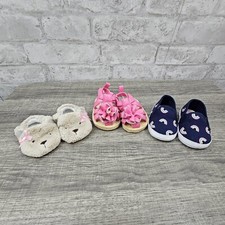 Lot of 3 infant girl shoes size 0-3 newborn