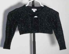 Cat and Jack Black Sparkly Half Cardigan Size 2T