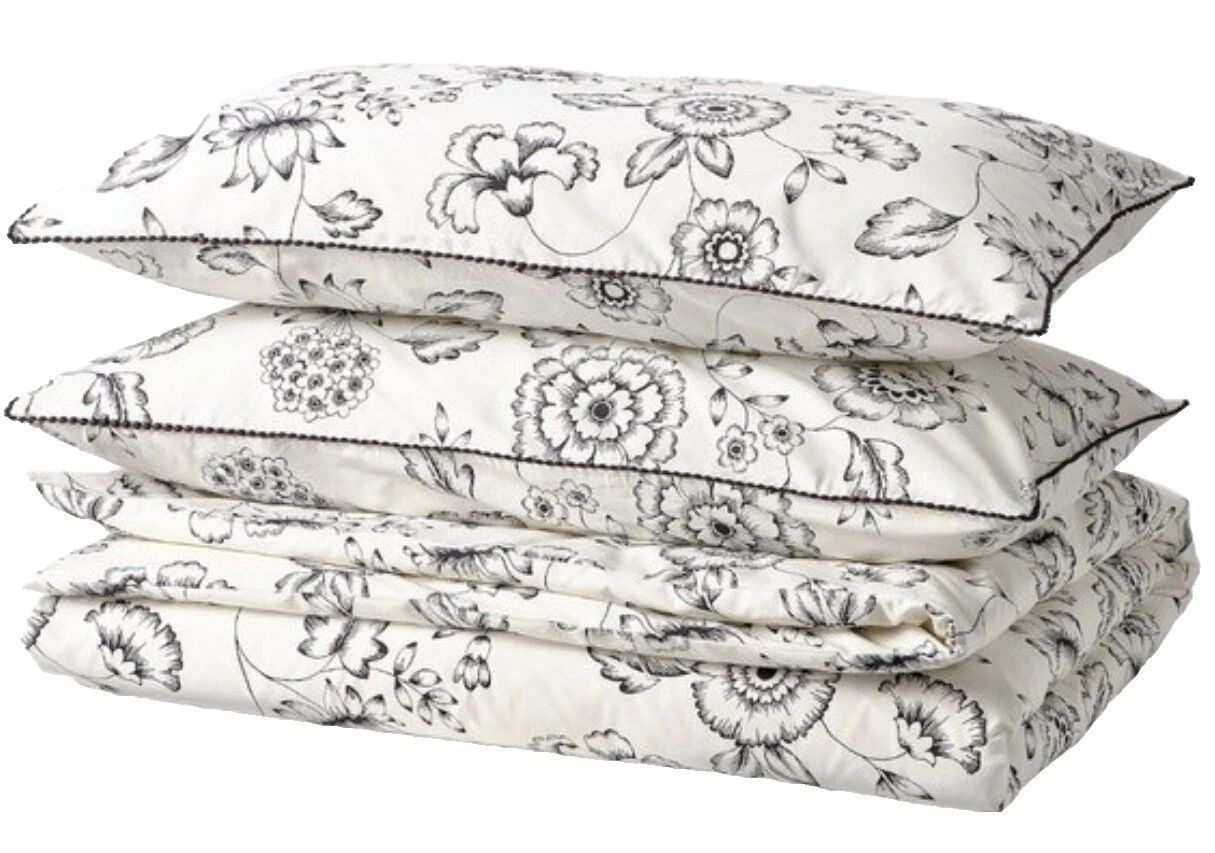 Relleno de algodón 100% Floral Negro Fundas De Edredón y Juegos de Cama