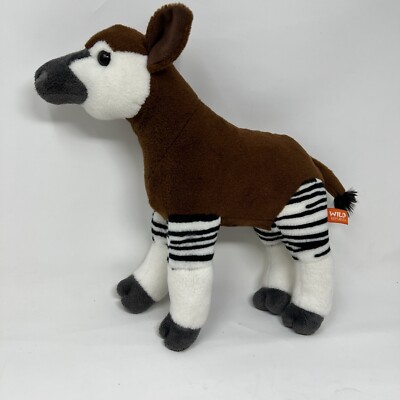 Wild Republic Okapi Stuffed Animal Africa Stripes Plush Toy Realistic