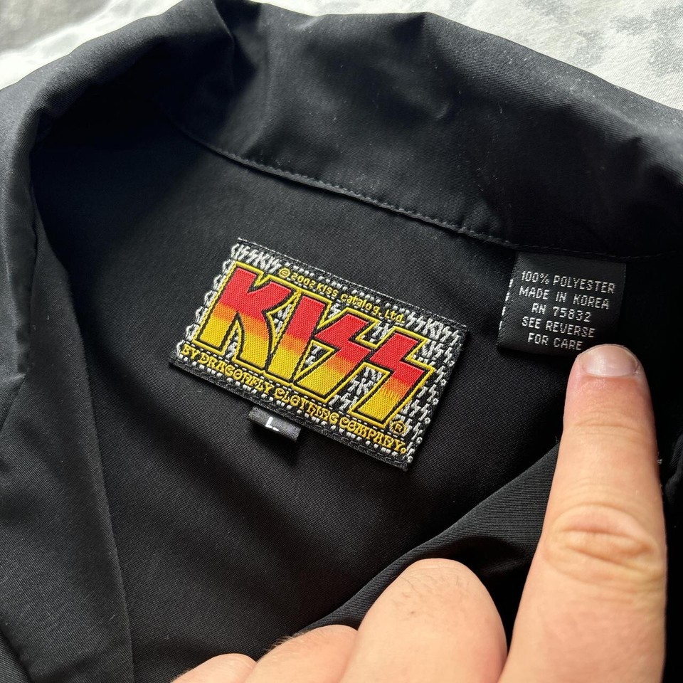 Vintage KISS love gun dragonfly 2002 all over print rock n roll shirt