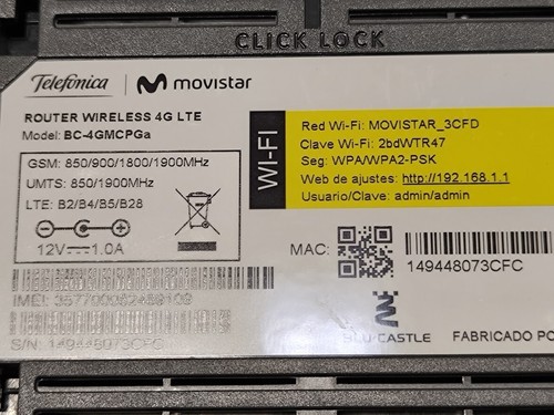 Movistar BC-4GMCPGa 4G LTE Router - Used, Original Packaging - Afbeelding 5 van 8