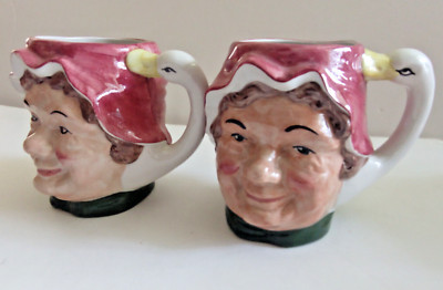 Vintage Artone  England Hand Painted  Mother Goose  Character Figure Toby Jugs