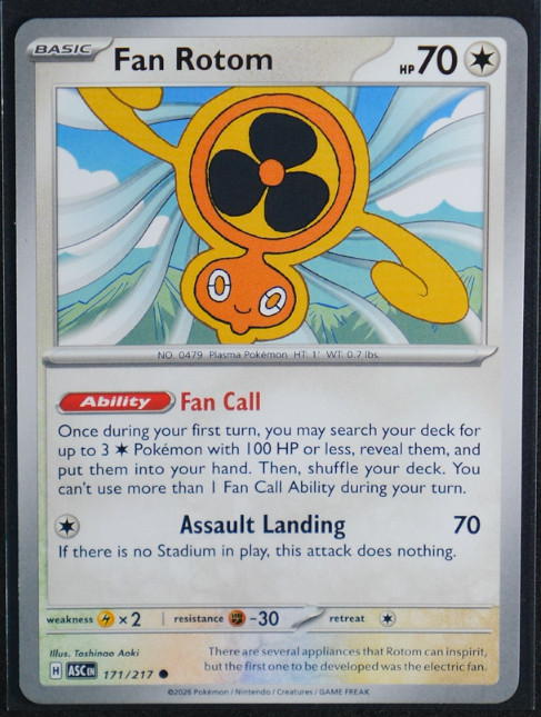 Fan Rotom  Common #171/217 ME: Ascended Heroes  NM