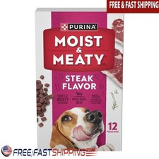 High Protein Dog Food Pouches Real Beef Flavor 72oz Complete Nutrition Snack New