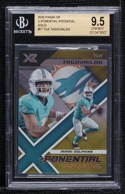 2020 XR X-Ponential Potential Gold 2/10 Tua Tagovailoa BGS 9.5 Rookie RC 0rm0