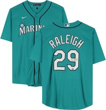 Cal Raleigh Seattle Mariners Autographed Green Nike Replica Jersey