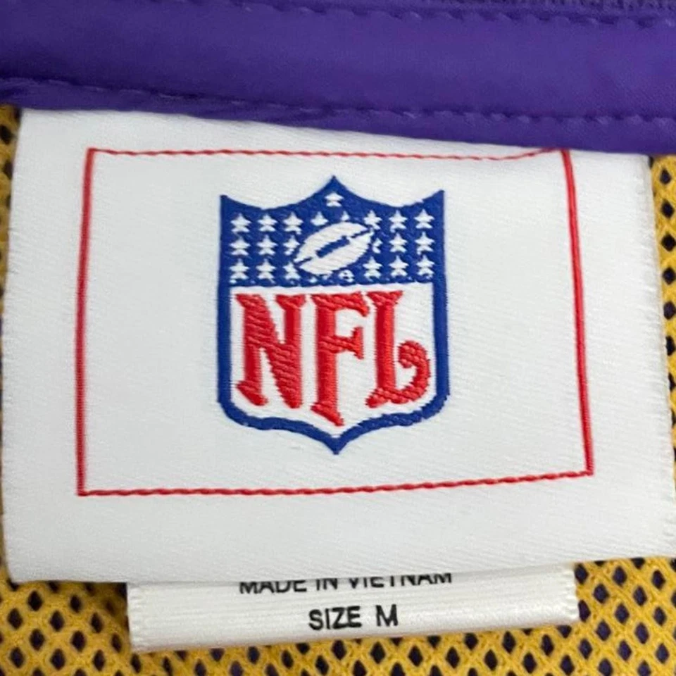 NFL 球队服装明尼苏达维京紫色和黄色男式 M 码套衫风衣  — 第 3/3 张图片