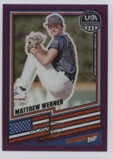 2026 Panini Stars & Stripes Prizm Purple Prizm 25/199 Matthew Werner #120 0xr1