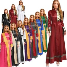 Church Clergy Robes for Women One Shoulder Drape Maxi Dress Halloween Priest