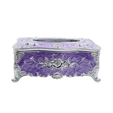 Vintage Rose Tissue Box Holder Rectangular Tissue Cover Decorative Napkin Org...