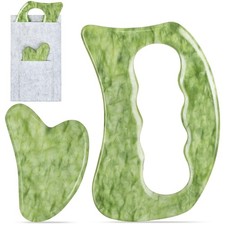 Jade Stone Gua Sha Massage Tool Set, Gua Sha Muscle Scraper Tool,Scar Tissue ...