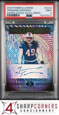 2020 ILLUSIONS SUPERLATIVES AUTOS GREEN #SU32 TREMAINE EDMUNDS #/10 POP 1 PSA 9