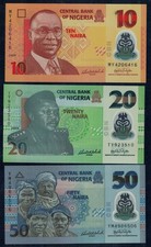 NIGERIA Lot 10, 20, 50 Naira 2009 FIOR DI STAMPA Gian 4