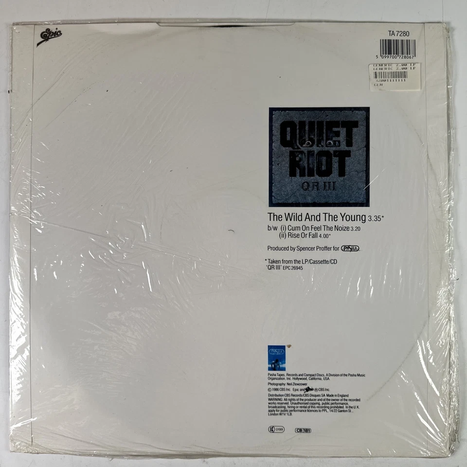 Quiet Riot The Wild and The Young 12" LP Record Album Vinyl New Sealed - Image 2 of 2