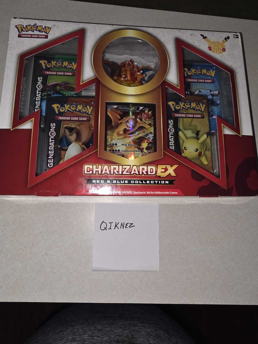 New Sealed Pokémon 20th Anniversary Charizard EX Red and Blue