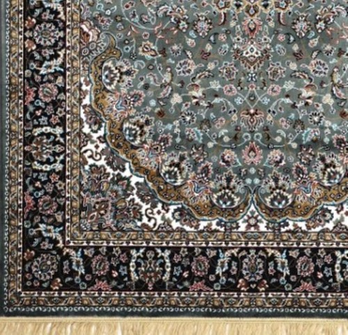 4X6 Vintage kashmiri Turkish Silk Rug Grey for Home Decor, Living Room, Bedroom - Picture 4 of 4