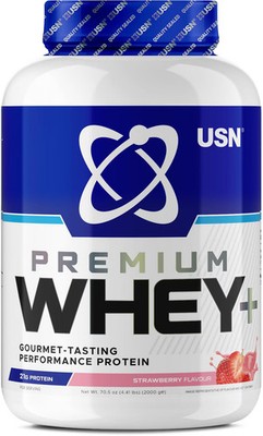 USN Premium Whey +, 2000 g Dose, Strawberry