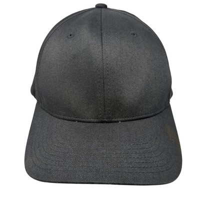 Flexfit Yupoong Fitted Baseball Cap Black XL Vented Holes Outdoor Blank 6 Panel
