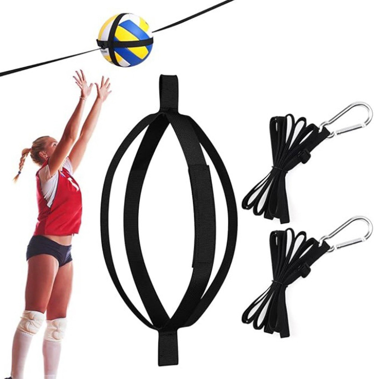 Volley-ball appareil d'entraînement de spike élastique pour enfant et adulte