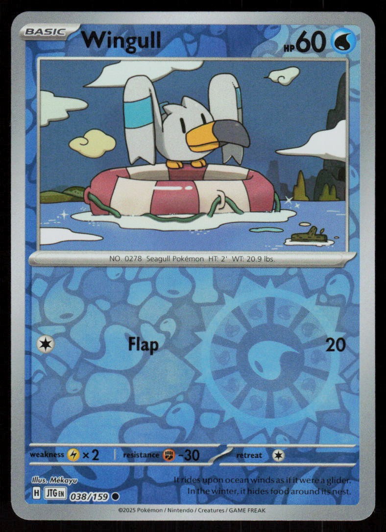 Wingull 038/159 Common Journey Together Pokemon Reverse Holo Near Mint