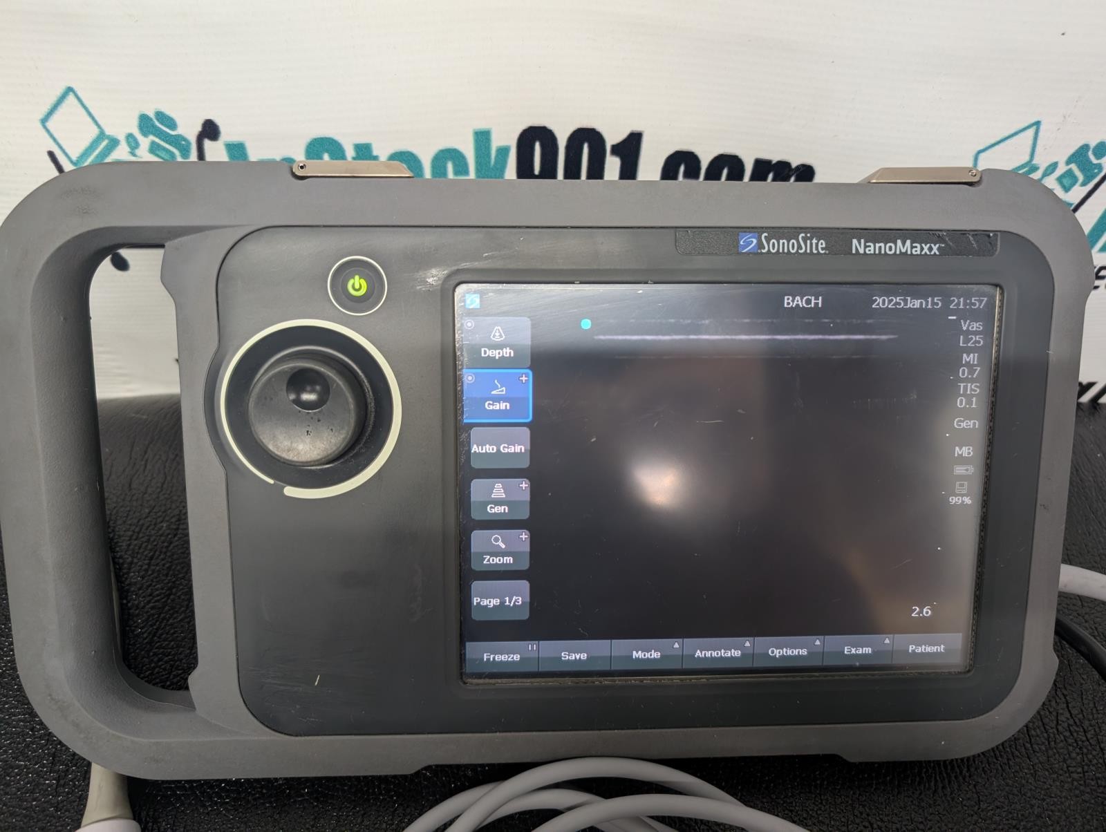 SonoSite NanoMaxx Portable Ultrasound Machine w/ L25, P21 Probes & Power Supply