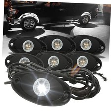 Rock Lights 6000K Pure Underglow Light Wheel Wheel Well Lights 6 Pods White