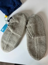 Brand New Bombas Medium Knit Gripper Slippers in Beige