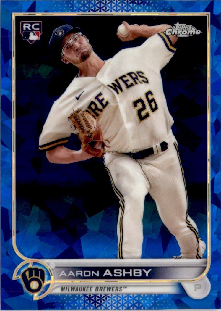 Aaron Ashby 2022 Topps Chrome Sapphire Edition RC #78 Milwaukee Brewers