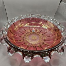 Nachtmann Crystal Bowl Centerpiece Ruby 12" Diameter