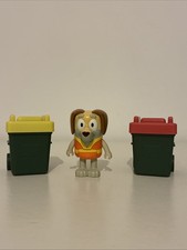 Bluey Binman Figure and 2 Bins Used Excellent Condition