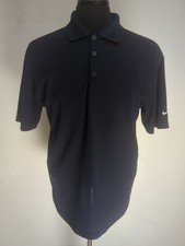 Nike Golf Polo Shirt Mens Size Medium Tour Performance Dri-Fit Polyester Blue