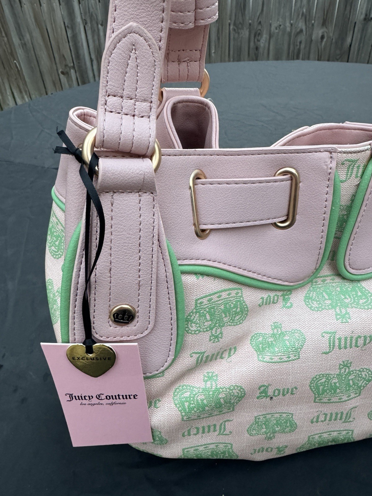Juicy Couture Juicy Fan Club Satchel Pink Diamond Retro NWT image 4