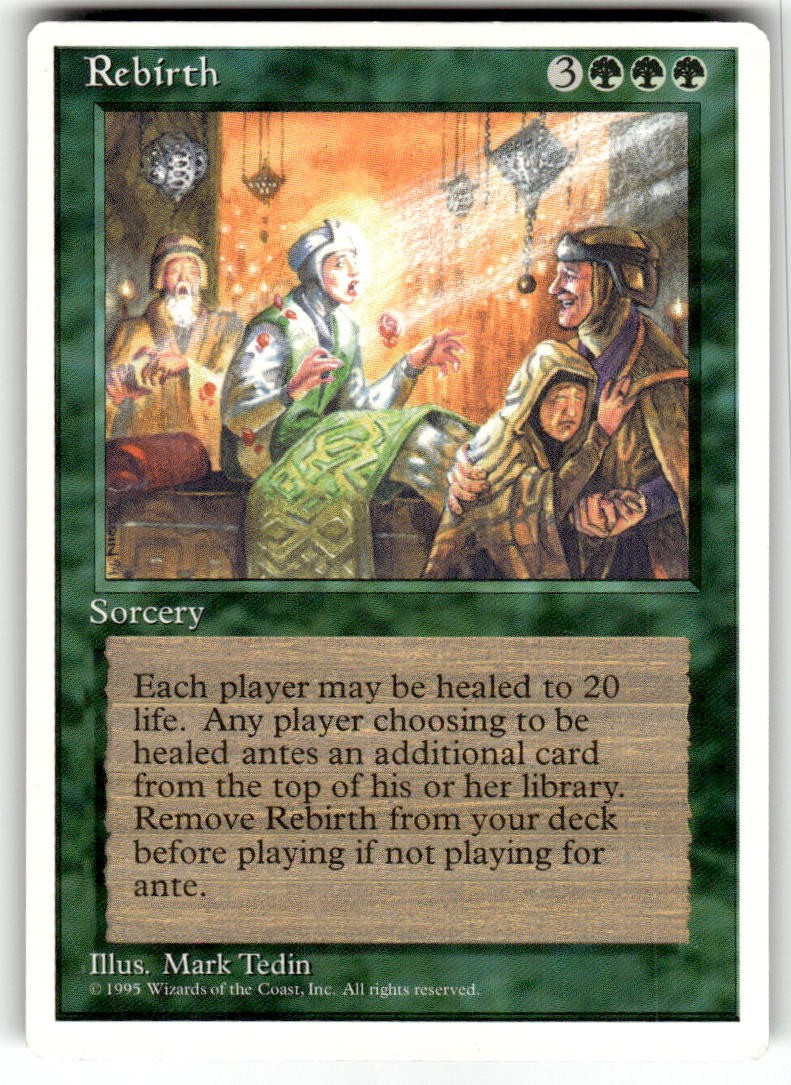 Rebirth Rare Fourth Edition Magic: The Gathering Near Mint
