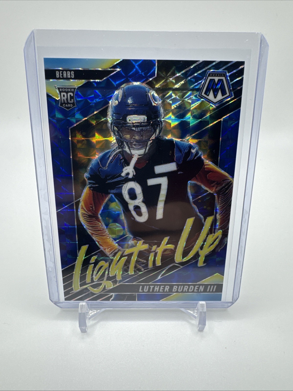 2025 Mosaic - Luther Burden III Light It Up Blue Mosaic Prizm /99